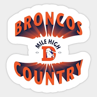 Mile High Broncos Country (Orange) Sticker